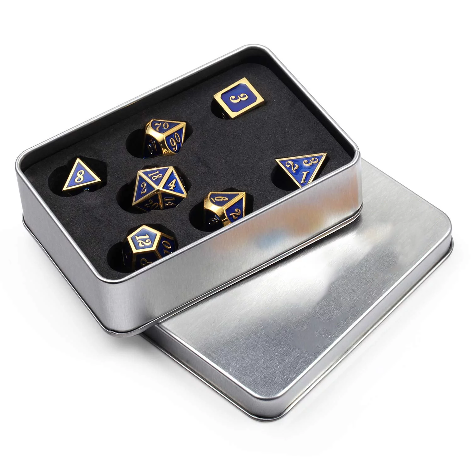 DND Game Dice Polyhedron custom logo Metal dice 7 pieces Dungeons & Dragons RPG board game board game dice