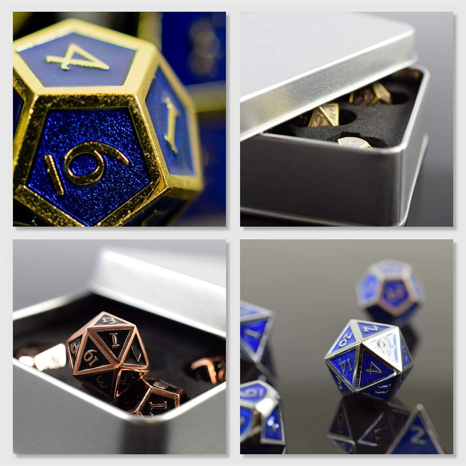 DND Game Dice Polyhedron custom logo Metal dice 7 pieces Dungeons & Dragons RPG board game board game dice