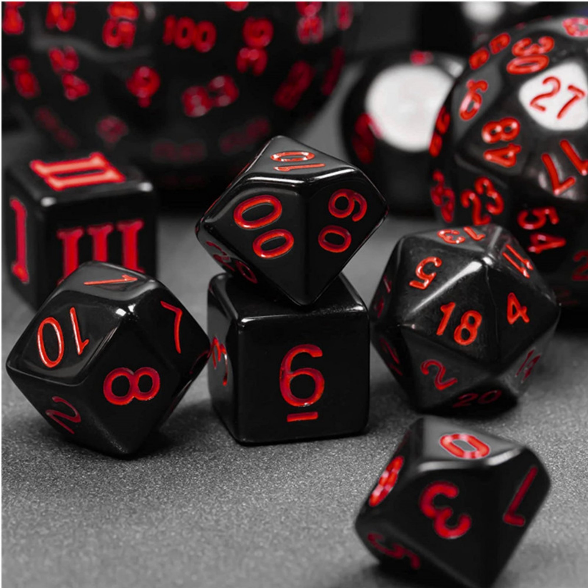 MINI PALENT Acrylic 15pcs DND Dice Set D3-D100 Polyhedral Dice TRPG Table Games Wholesale Acrylic 100 Sides Dice Set D&D Games