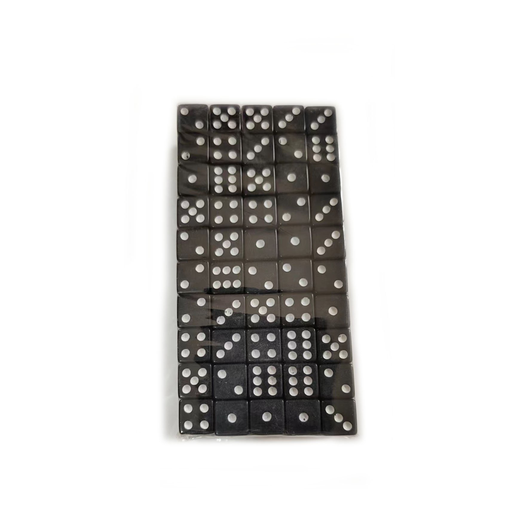 high quality bulk acrylic 6 sides white dots black 10mm dice for custom mosaic ideas