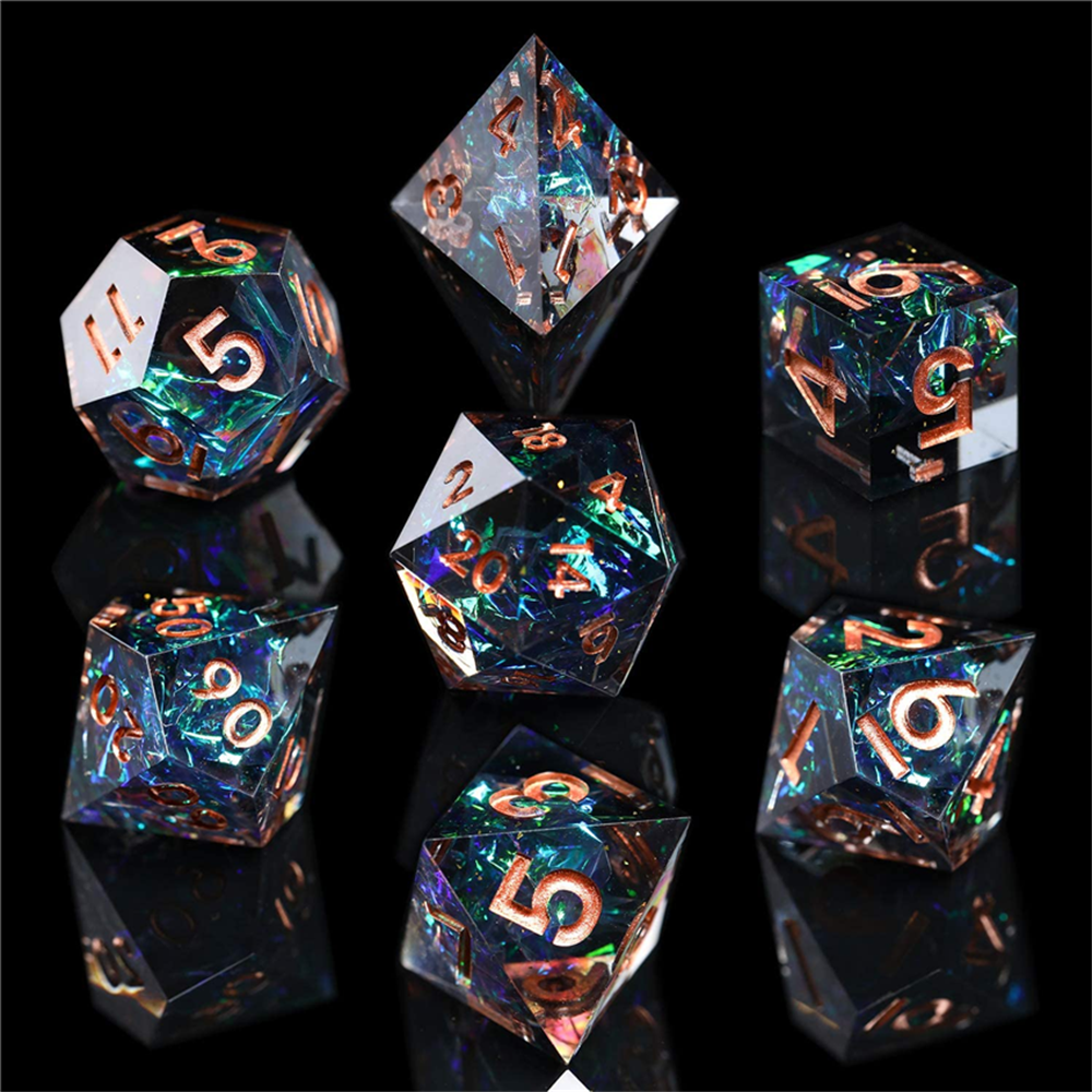 Customized D and D dice suitable for RPG/Dungeons&Dragons/role-playing games 7-piece set polyhedral dice D&D popular items