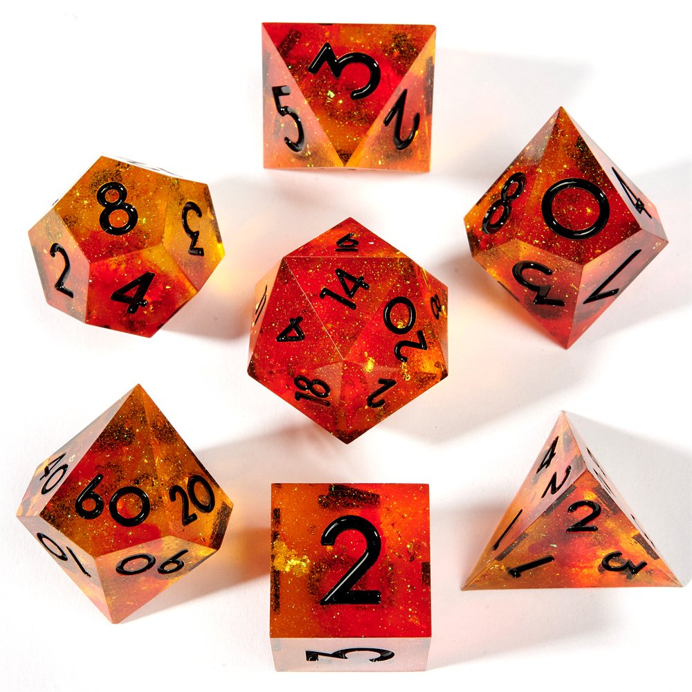 Customized D and D dice suitable for RPG/Dungeons&Dragons/role-playing games 7-piece set polyhedral dice D&D popular items