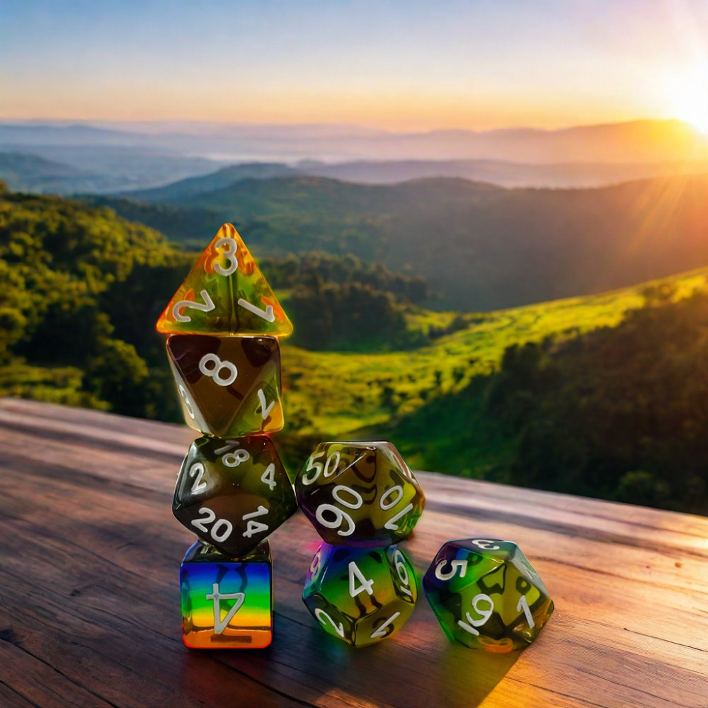 Low Moq Custom Polyhedral Rainbow Dice For Dungeons & Dragons Dnd Essential Gaming Accessory