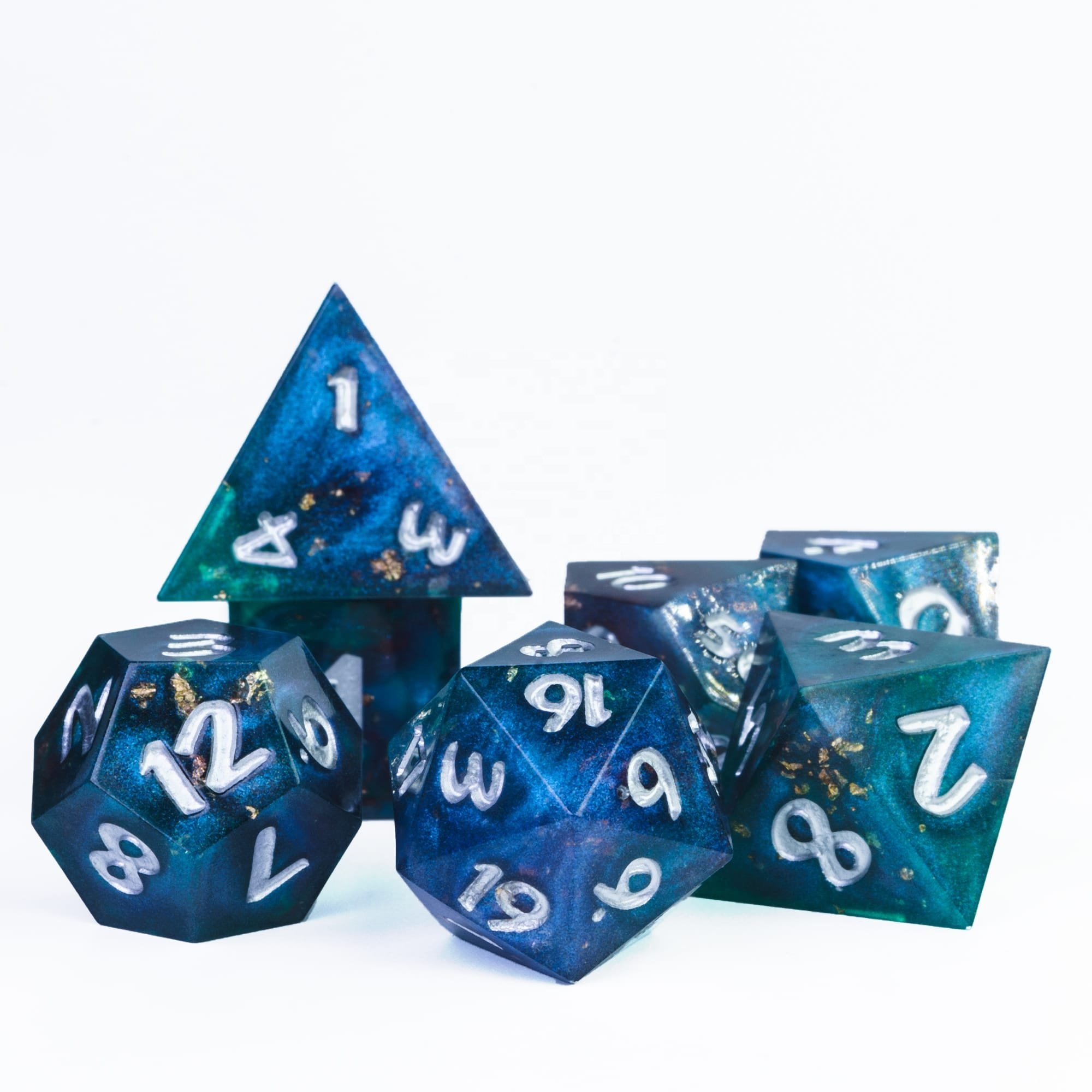 Udixi Custom Handmade Sharp Galaxy resin dice Dice Dungeons and Dragons DND RPG board game Dice Set