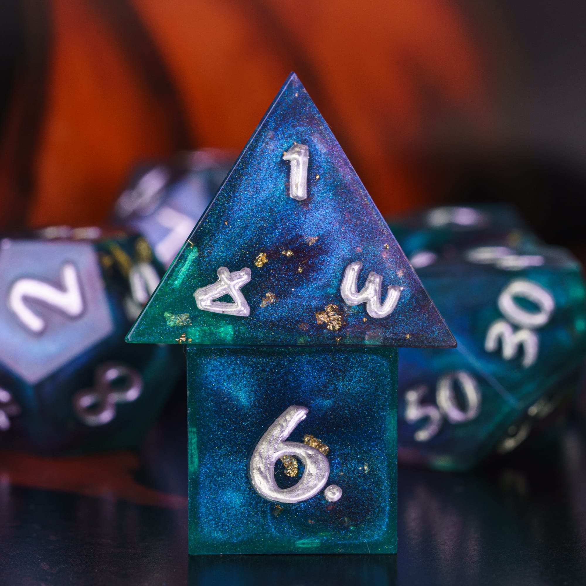 Udixi Custom Handmade Sharp Galaxy resin dice Dice Dungeons and Dragons DND RPG board game Dice Set