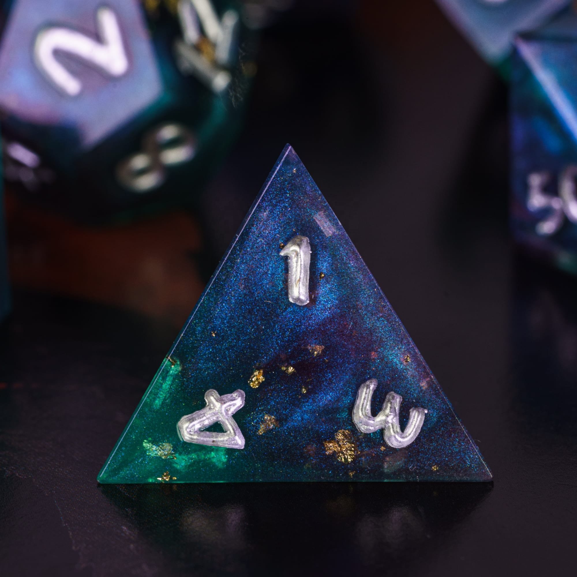 Udixi Custom Handmade Sharp Galaxy resin dice Dice Dungeons and Dragons DND RPG board game Dice Set