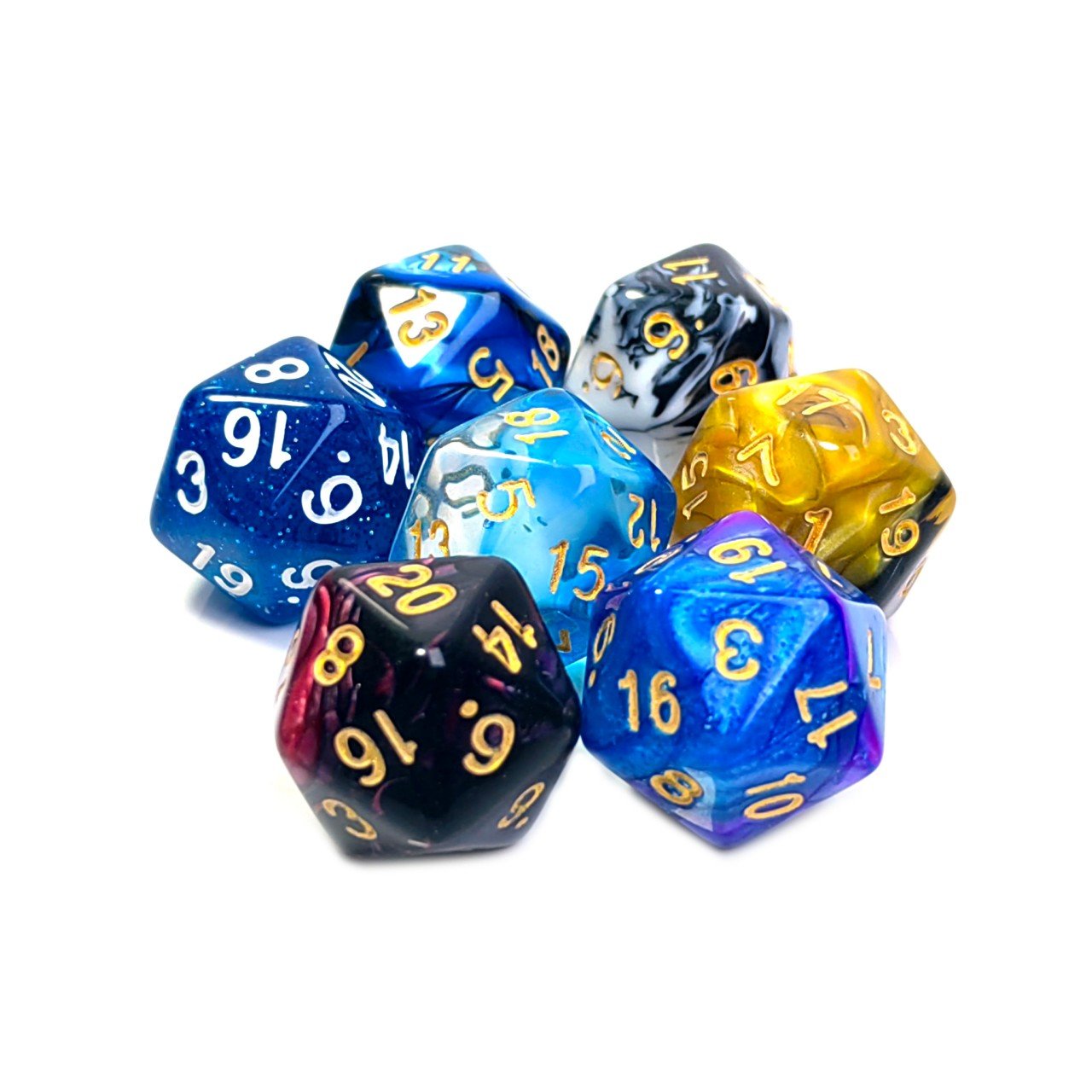 wholesale Bulk Custom RPG Colorful Gem D20 dice Polyhedral Plastic Game dice for dicedragons and dungeons Board Games