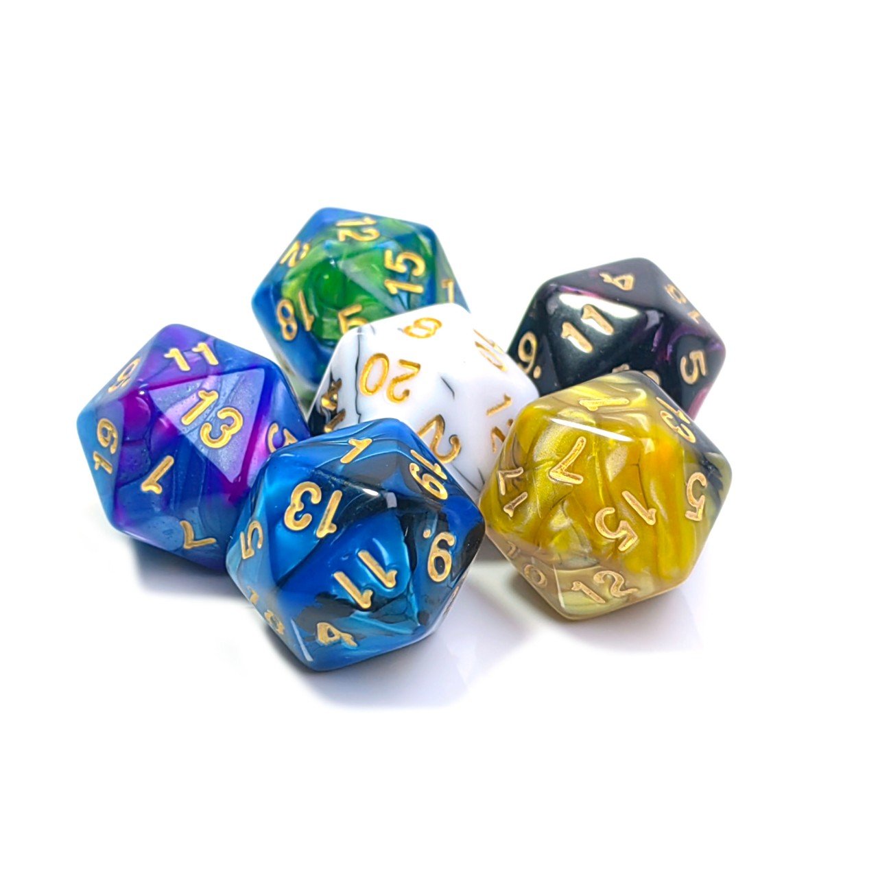 wholesale Bulk Custom RPG Colorful Gem D20 dice Polyhedral Plastic Game dice for dicedragons and dungeons Board Games
