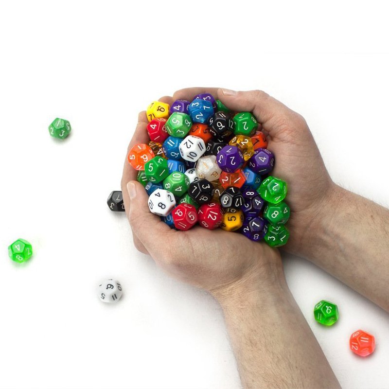 Personalized Acrylic D12 Plastic digital polyhedron dnd dice set bulk