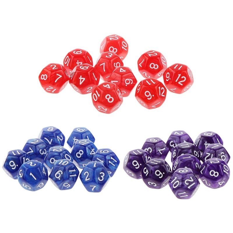 Personalized Acrylic D12 Plastic digital polyhedron dnd dice set bulk