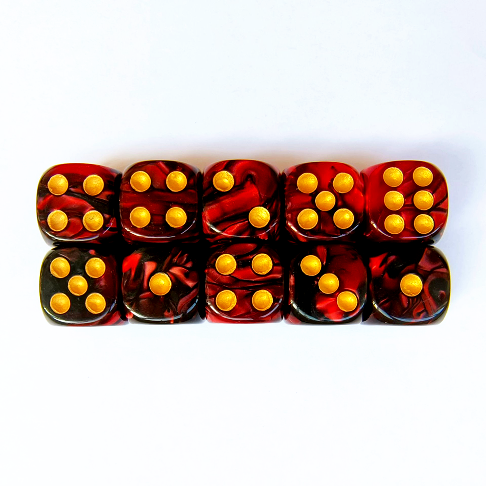 16MM Acrylic Two Color Dot D6 Dice Custom Dice Dice Game Rounded Corners Board Game