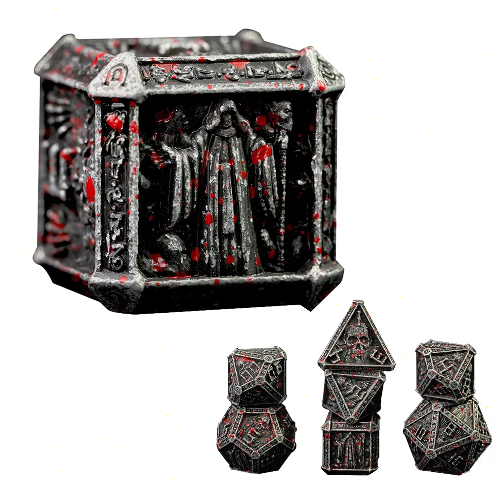 XCL Metal DND Dice Multifaceted Digital Right Angle RGB Dice Game Board Game Custom mini dice