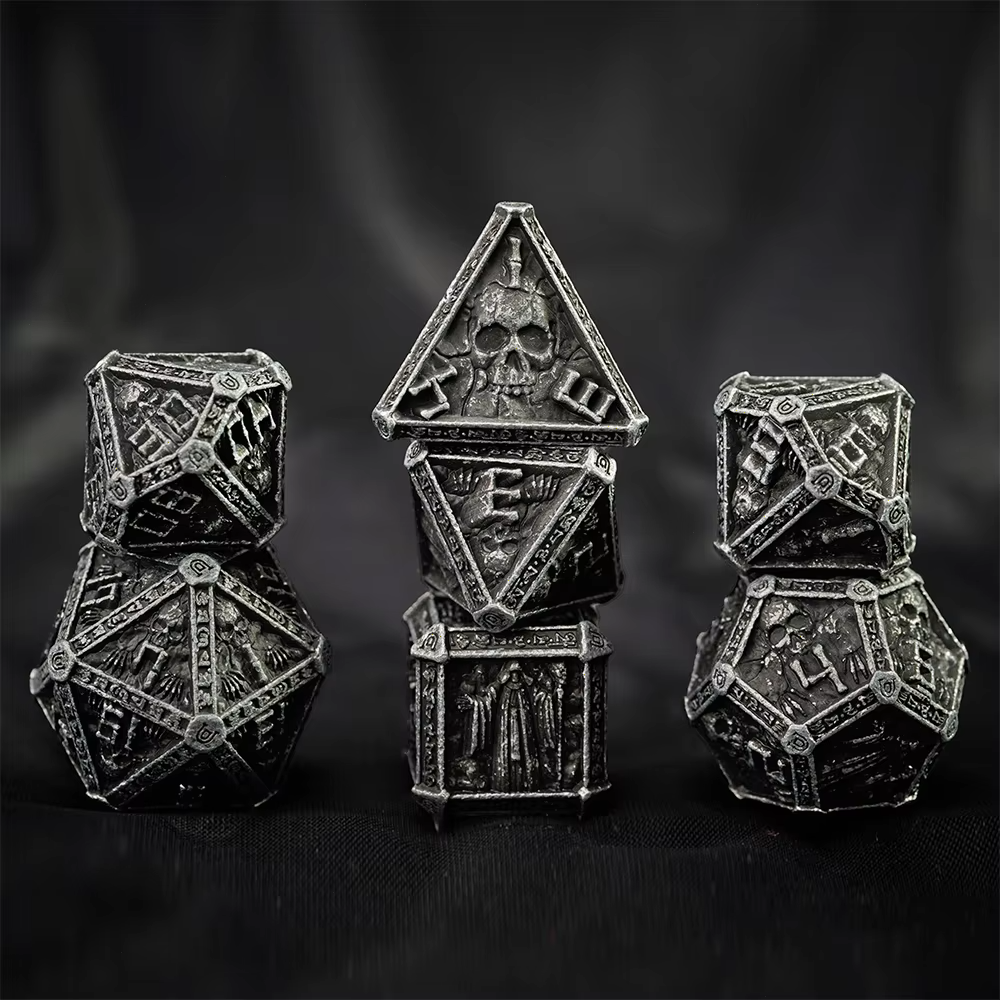 XCL Metal DND Dice Multifaceted Digital Right Angle RGB Dice Game Board Game Custom mini dice