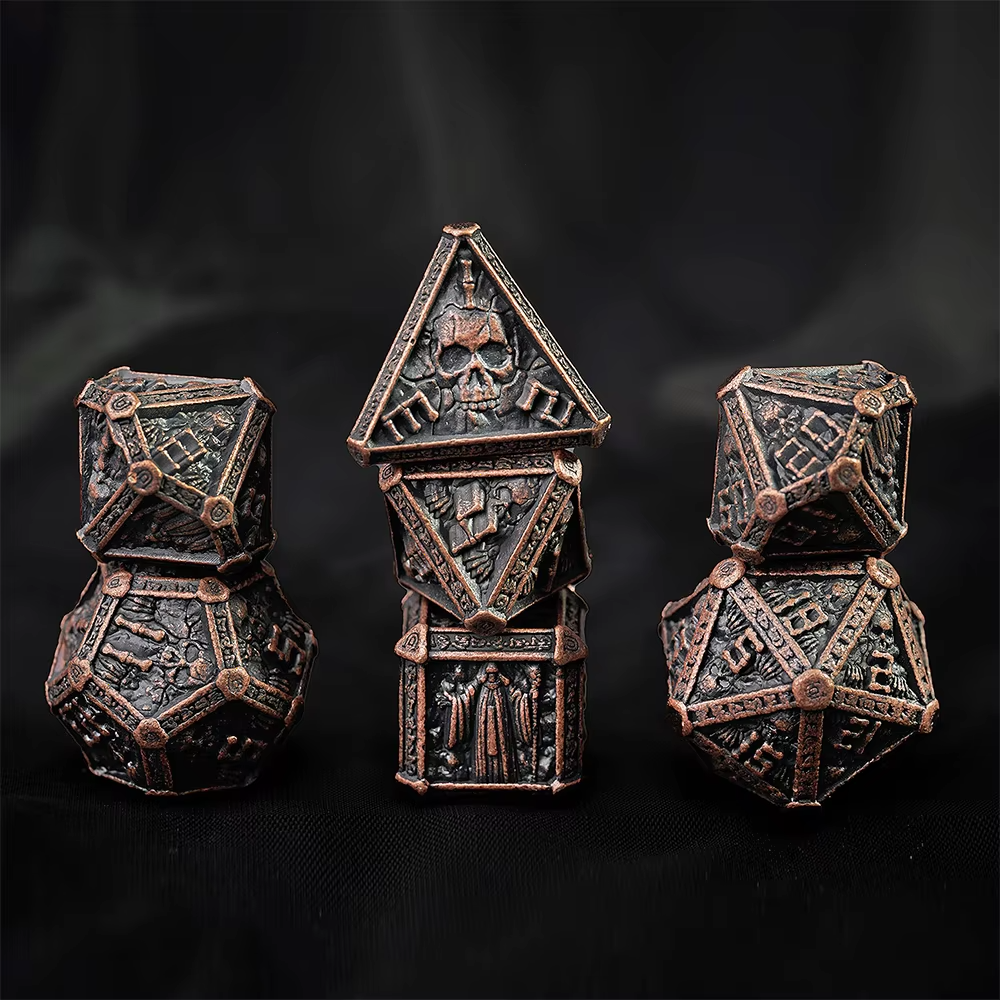 XCL Metal DND Dice Multifaceted Digital Right Angle RGB Dice Game Board Game Custom mini dice