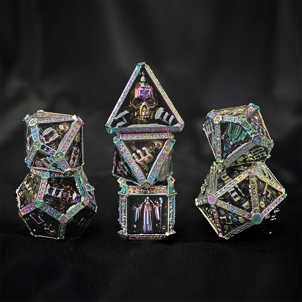 XCL Metal DND Dice Multifaceted Digital Right Angle RGB Dice Game Board Game Custom mini dice
