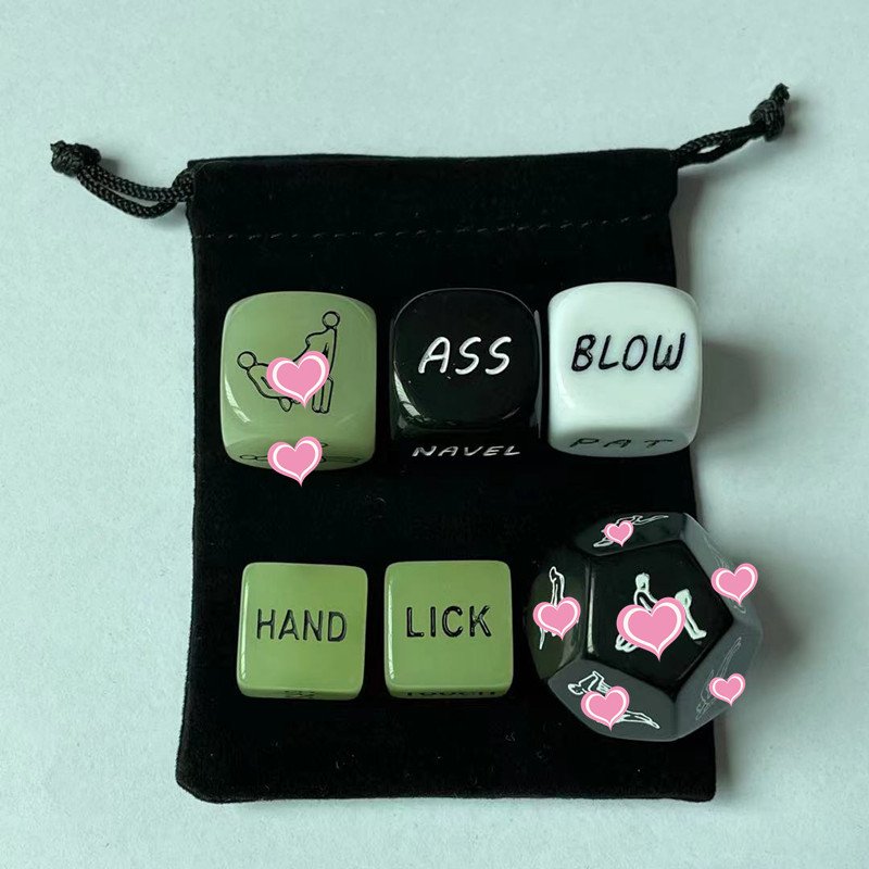 Oem adult love sex game dice Set Couple Game Lover Flirt Dice Wholesale plastic 6 sided D6 square acrylic dnd dice
