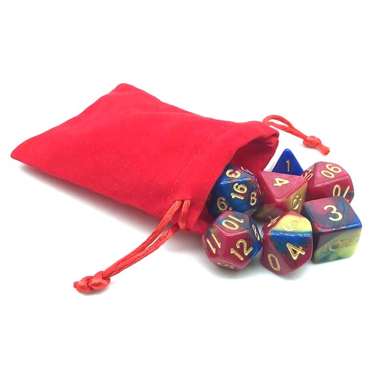 Factory Wholesale 3 Color Mix Polyhedral Tabletop RPG DND Dice Set For Gaming Room