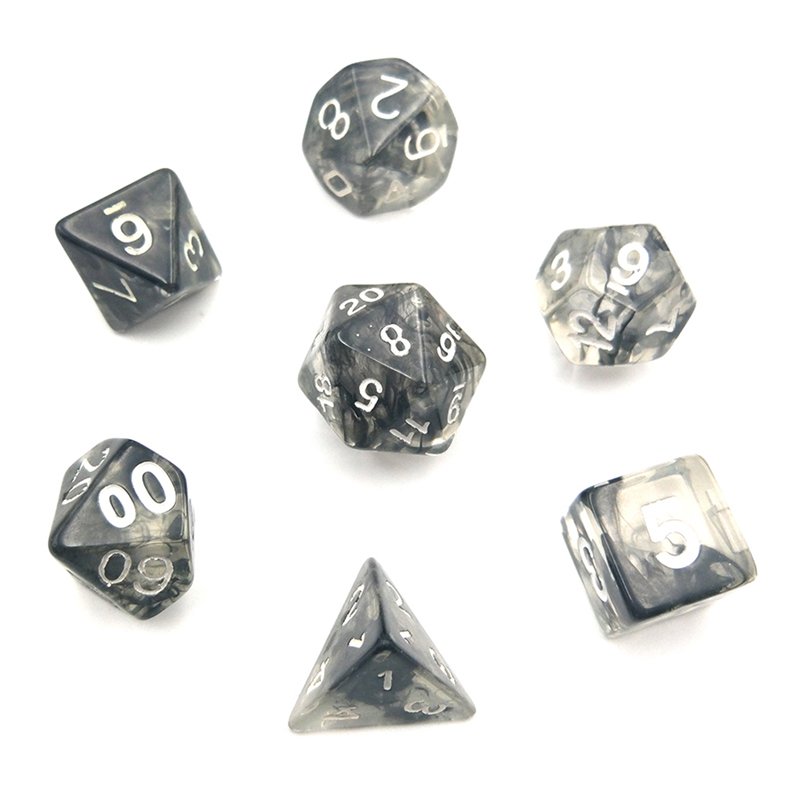 Hot Sale Custom Mix Colors Dices Set Acrylic Stock Dice Polyhedral Toys DND Purple Resin Dice