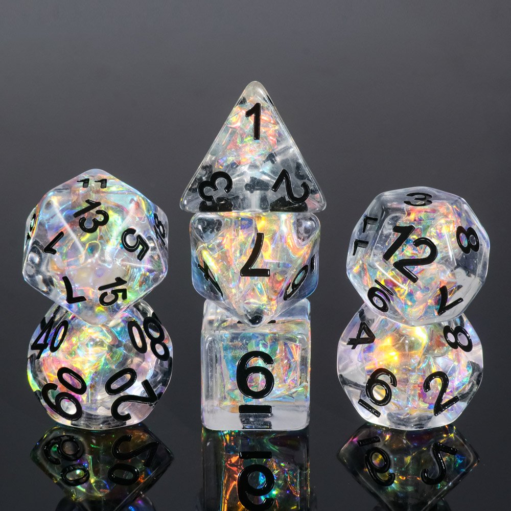 7 pcs Polyhedral dice set Hard to Damage durable metal Dice for different type of board games