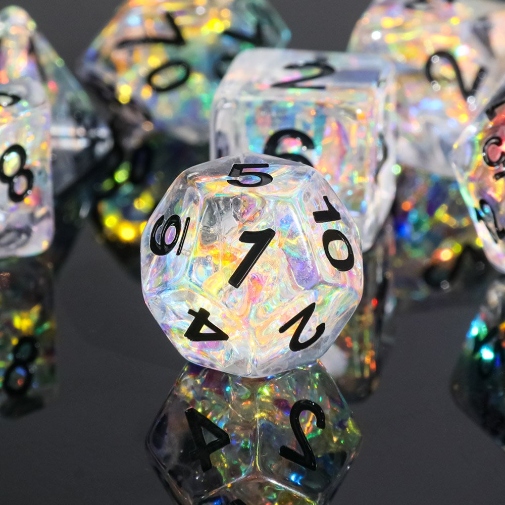 7 pcs Polyhedral dice set Hard to Damage durable metal Dice for different type of board games