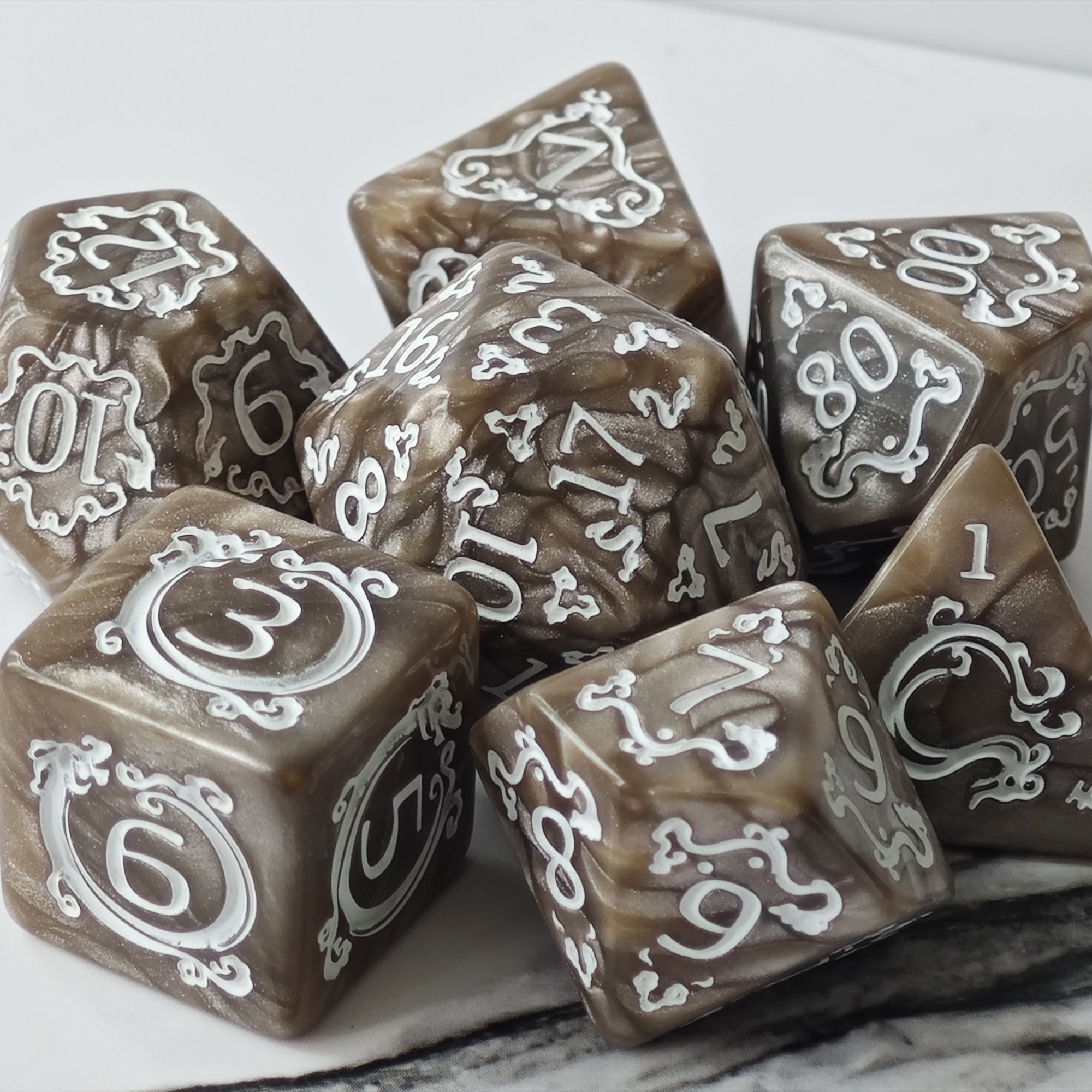 MINI PLANET DND Dice Set Polyhedral Dungeons and Dragons Acrylic Colored Dice Set For TRPG Wholesale Acrylic Plastic Dice