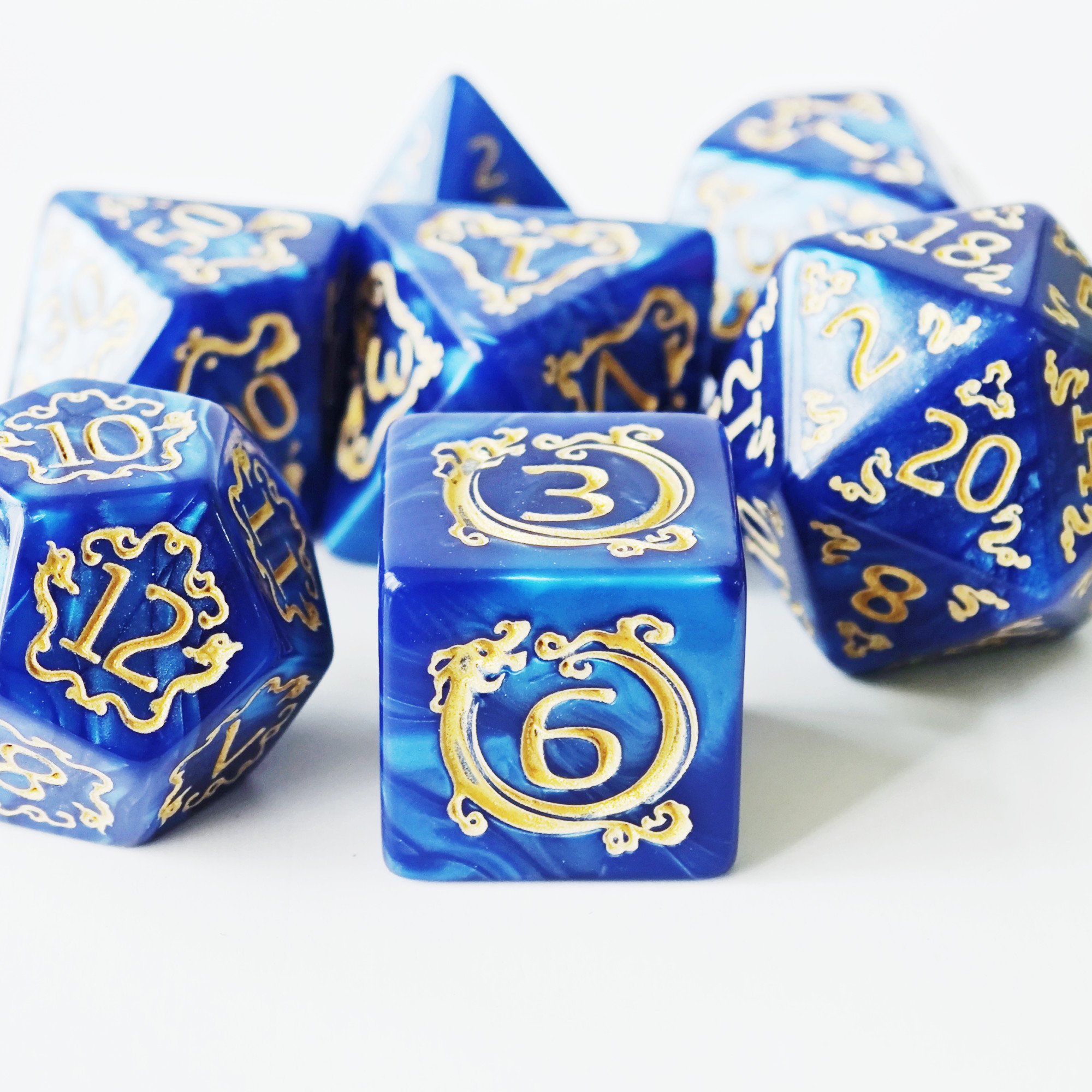 MINI PLANET DND Dice Set Polyhedral Dungeons and Dragons Acrylic Colored Dice Set For TRPG Wholesale Acrylic Plastic Dice