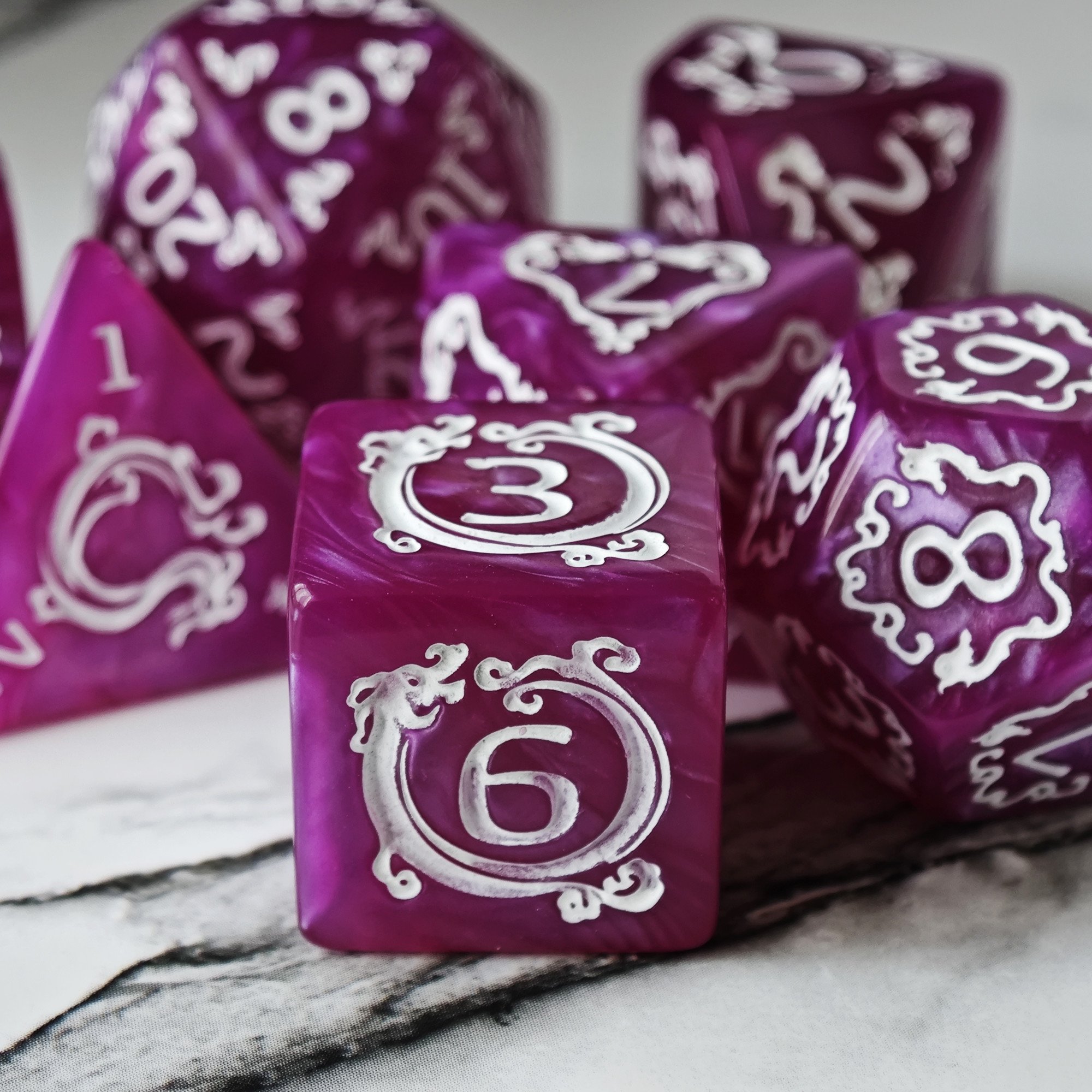 MINI PLANET DND Dice Set Polyhedral Dungeons and Dragons Acrylic Colored Dice Set For TRPG Wholesale Acrylic Plastic Dice