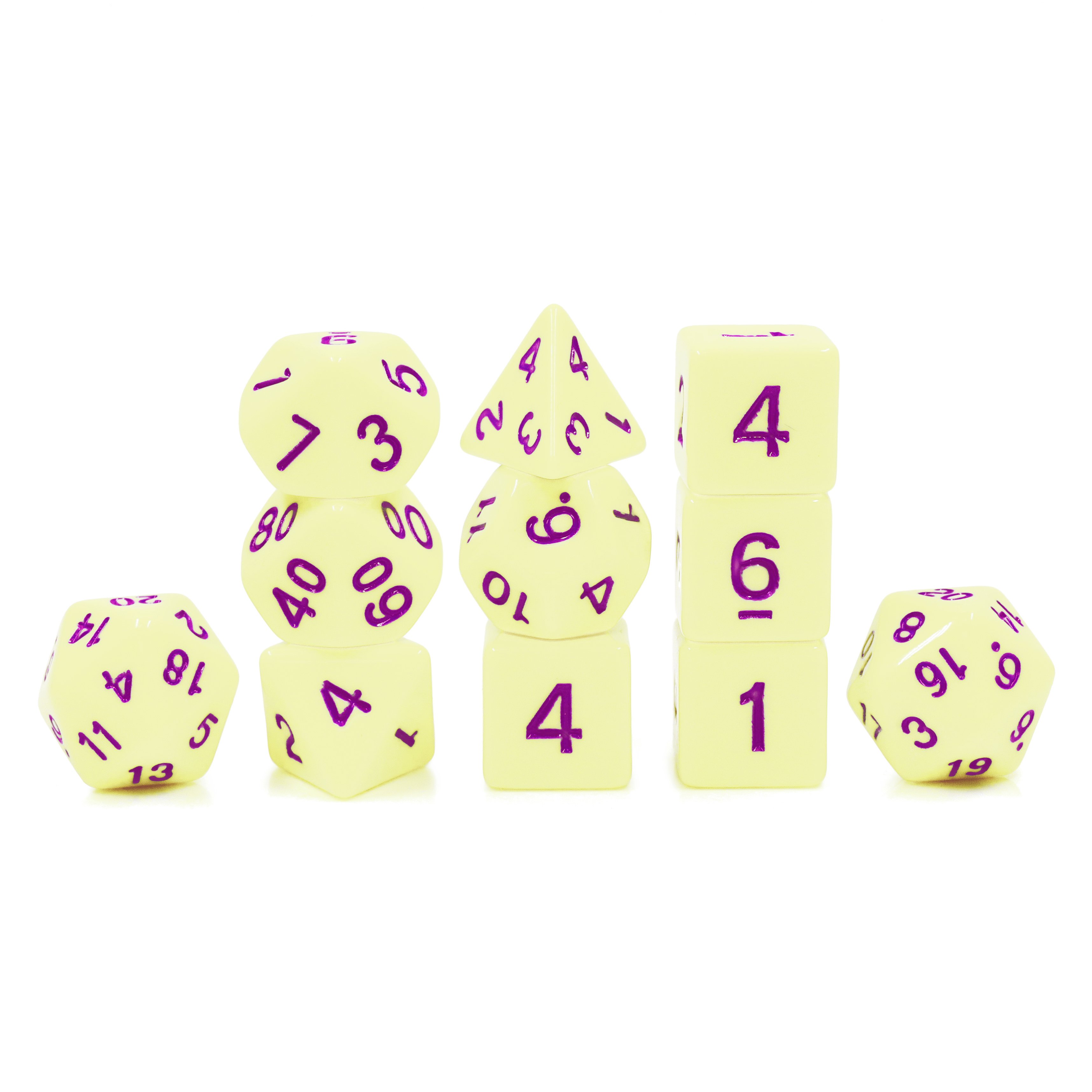 Set of 11pcs Essential DND Polyhedral Dice Cubes Acrylic 16mm Size Dice Gaming Accessory