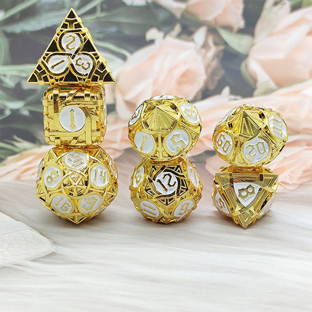 custom Metal Dice Solid Polyhedral Digital Cthulhu DND Dice Right Angle Dice Game Board Game