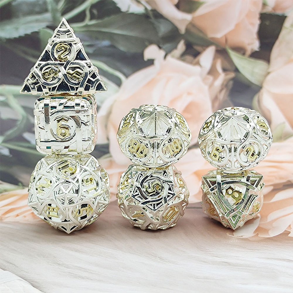 custom Metal Dice Solid Polyhedral Digital Cthulhu DND Dice Right Angle Dice Game Board Game