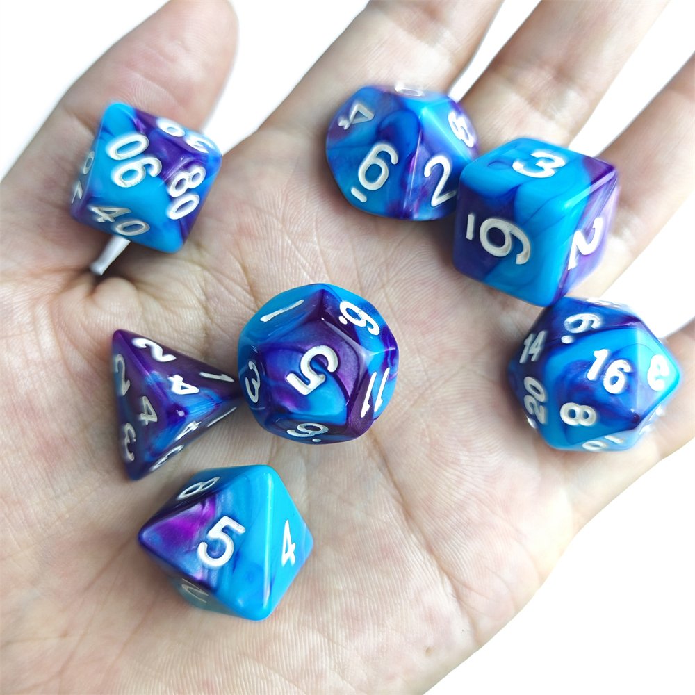 D4 D6 D8 D10 D100 D12 D20 DND RPG MTG Games Colorful polyhedral dice set