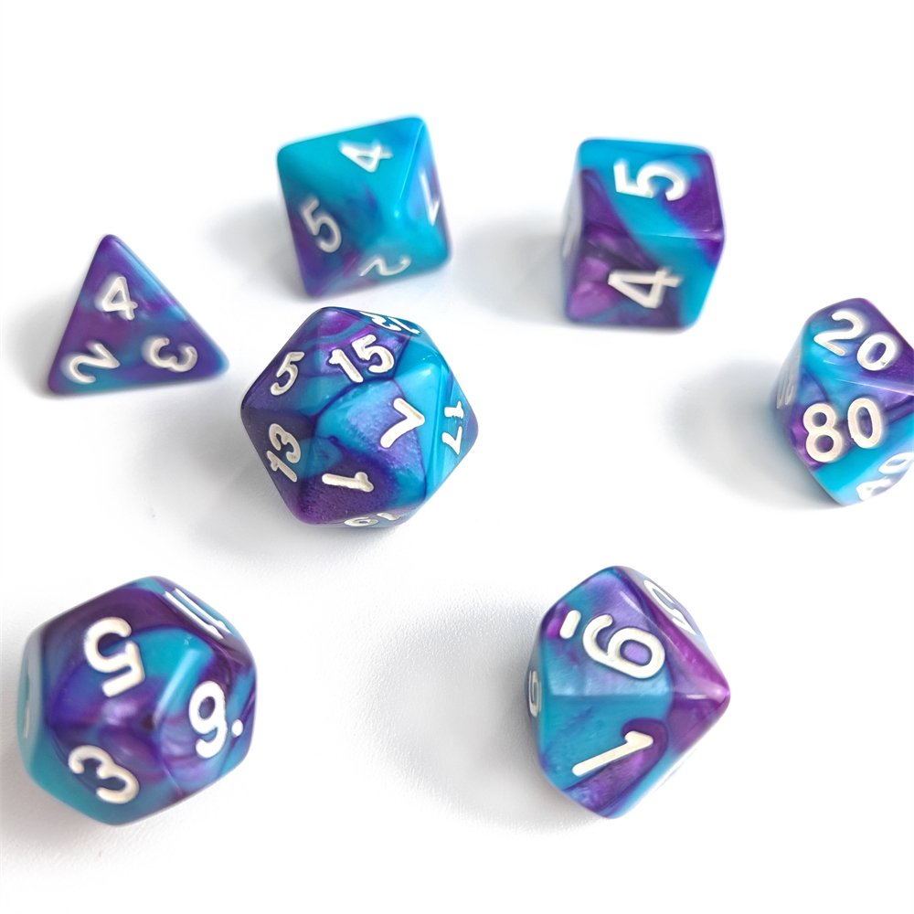 D4 D6 D8 D10 D100 D12 D20 DND RPG MTG Games Colorful polyhedral dice set