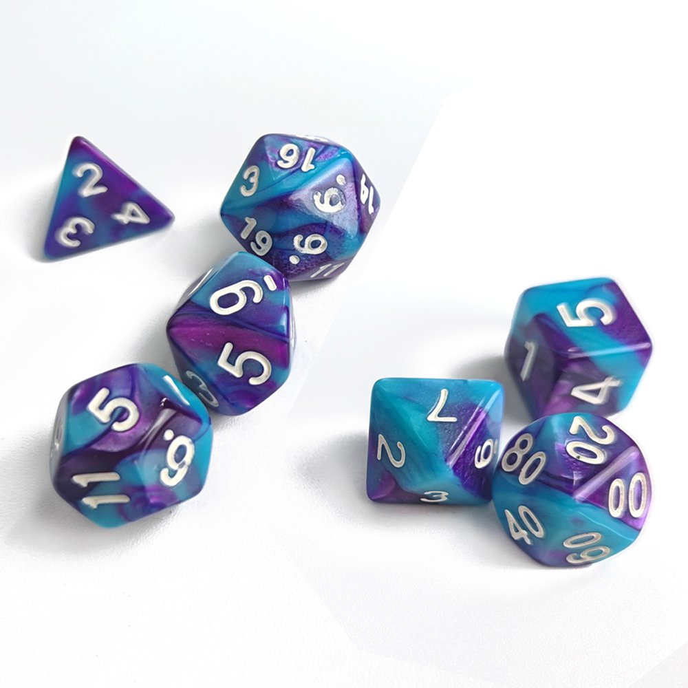 D4 D6 D8 D10 D100 D12 D20 DND RPG MTG Games Colorful polyhedral dice set