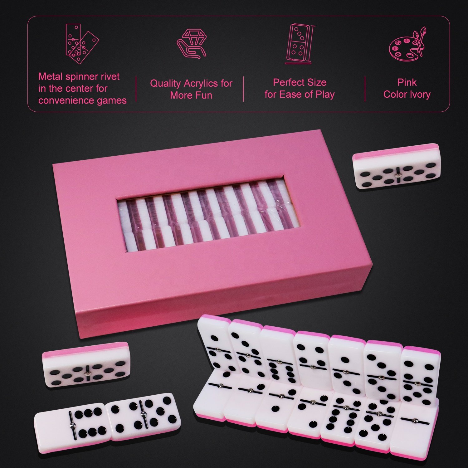 High Quality Custom Double 6 Domino Set