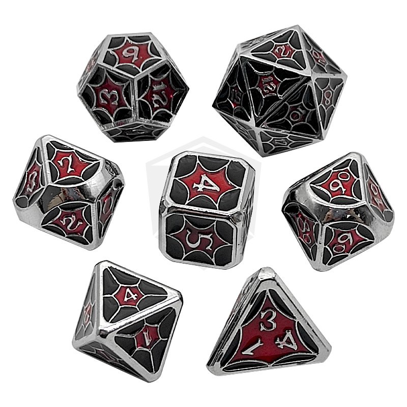 Custom 7PCS Metal Polyhedral Dice DND Game RPG Dungeons and Dragons MTG D20 D12 D10 D8 D6 D4 Table