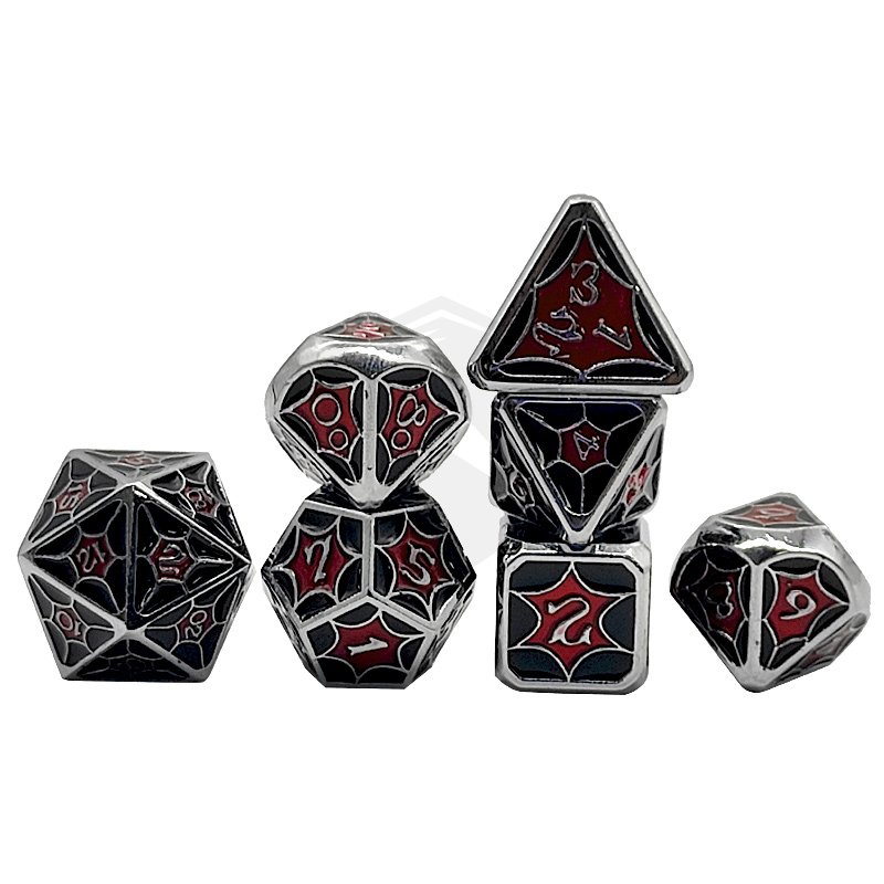 Custom 7PCS Metal Polyhedral Dice DND Game RPG Dungeons and Dragons MTG D20 D12 D10 D8 D6 D4 Table