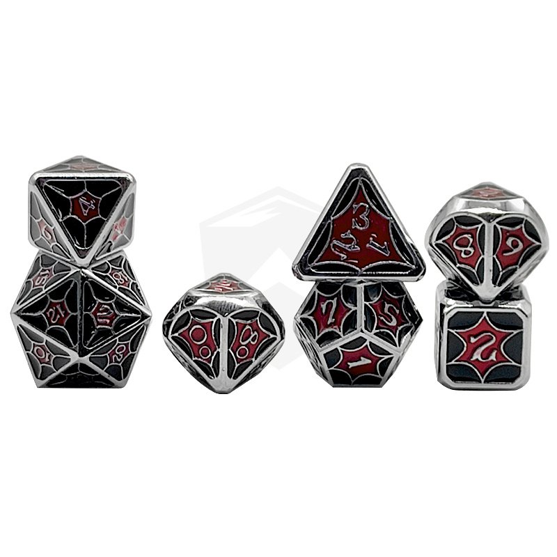 Custom 7PCS Metal Polyhedral Dice DND Game RPG Dungeons and Dragons MTG D20 D12 D10 D8 D6 D4 Table