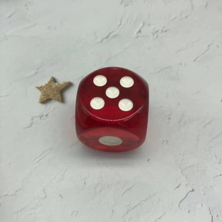 Round Corner 6 Sides Transparent Acrylic Large 30mm Dice for Family Dice Game