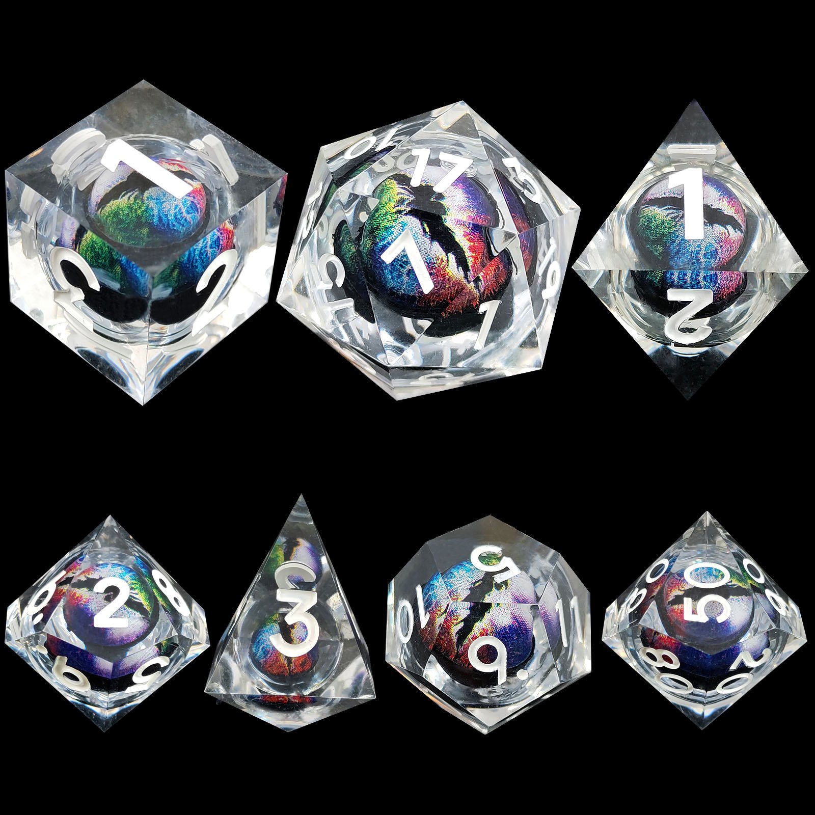 Factory Price Liquid Core Cat Eye 20D Dice for Dungeons And Dragons DND
