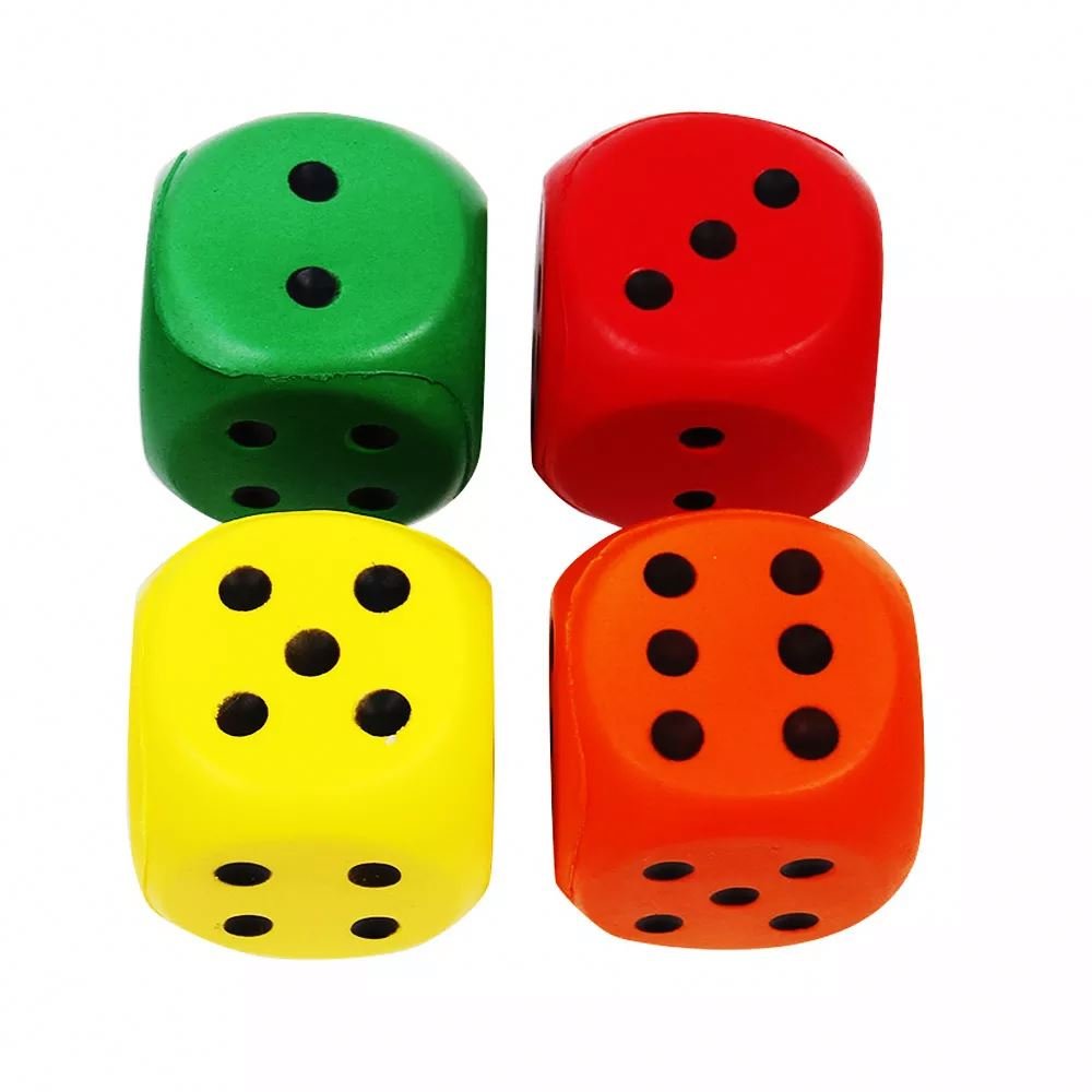 Promotional Toy Stress PU Foam Dice Soft 6 Sided Dice Cube for Early Learning Math Activities Group Games