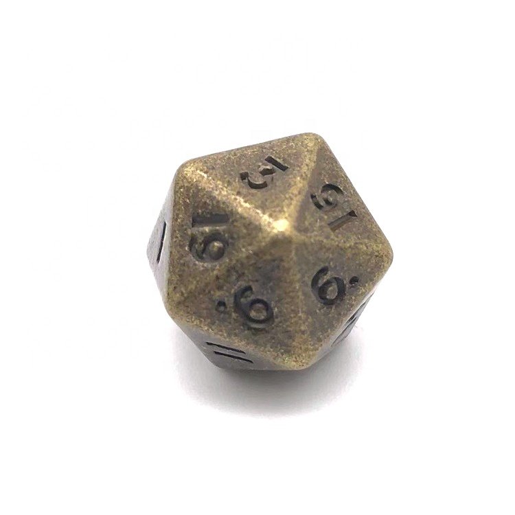 Anti-shock Durable Metal 7 Pieces Polyhedral DND Mini 10mm Dice Set for Kids