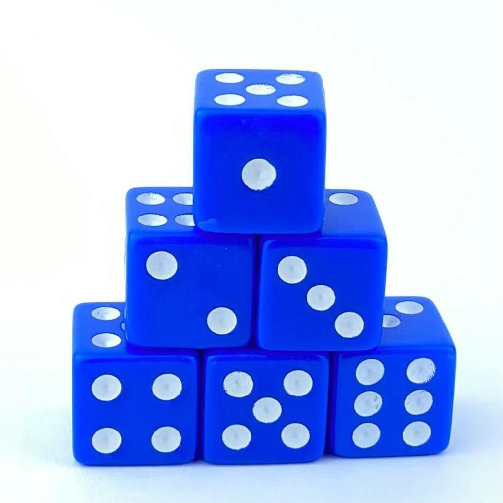 Bulk D6 16 mm Ordinary Point Casino Dice Multicolor Logo Transparent Polyhedral Dice Acrylic Resin Blank Custom Dice