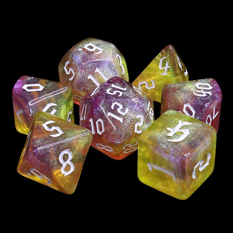 HD Purple Color Translucent Glitter Wholesale Custom Dice for dungeons and dragons, role playing games
