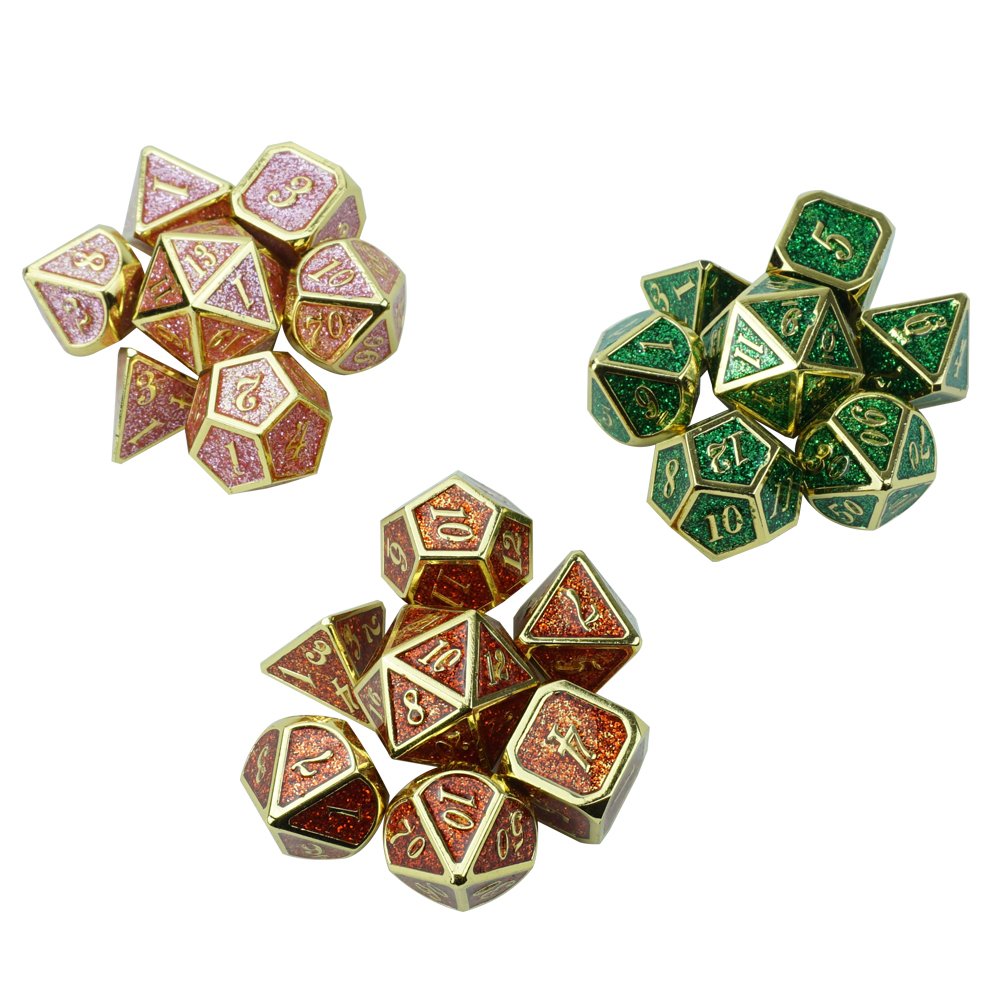 Dice factory company Professional Custom Various Colors metal Polyhedral Dice Gambling card game Dice