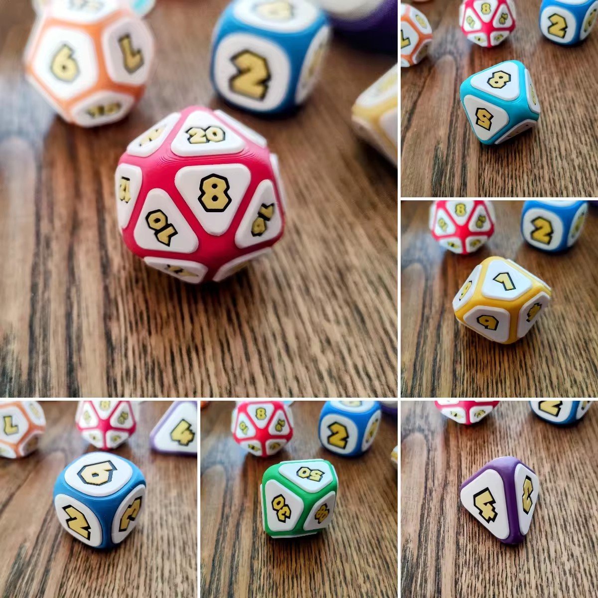 2024 Mushroom Party Desktop Role Playing Game Dice DND Dices Set D & amp D Home Table Board Game Unique D20 Polyso Dices Cool