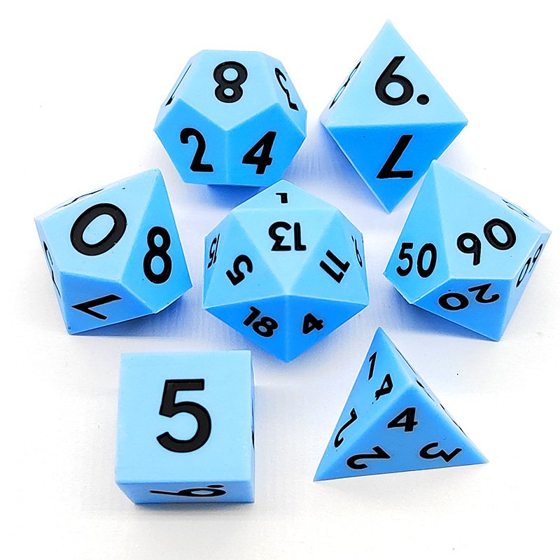Wholesale Silicone Dice Set Custom DND Dice Sharp Edge Silicone Rubber D&D Dice for RPG Board Game