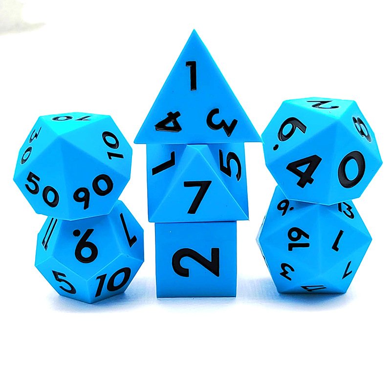 Wholesale Silicone Dice Set Custom DND Dice Sharp Edge Silicone Rubber D&D Dice for RPG Board Game