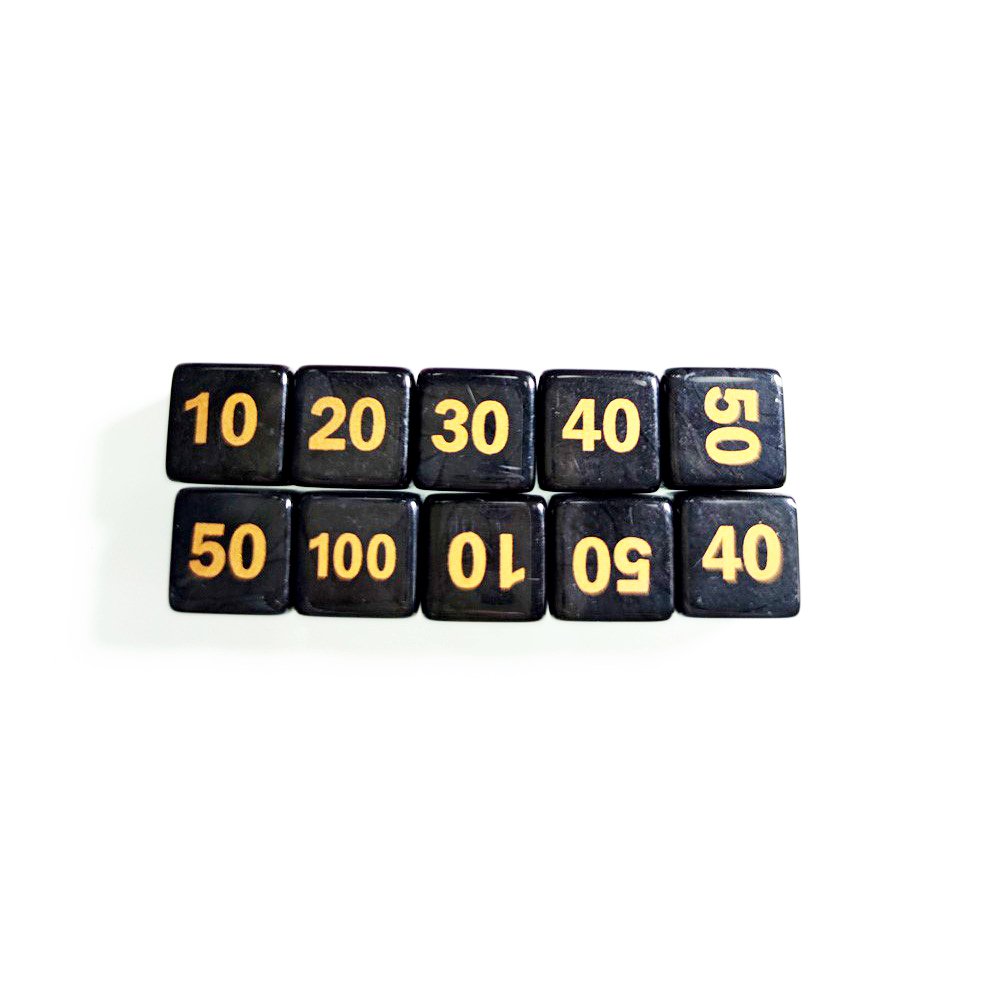 D6 Acrylic Dice 14mm Right Angle Number Black Solid Color Dice Game Board Game Custom Dice