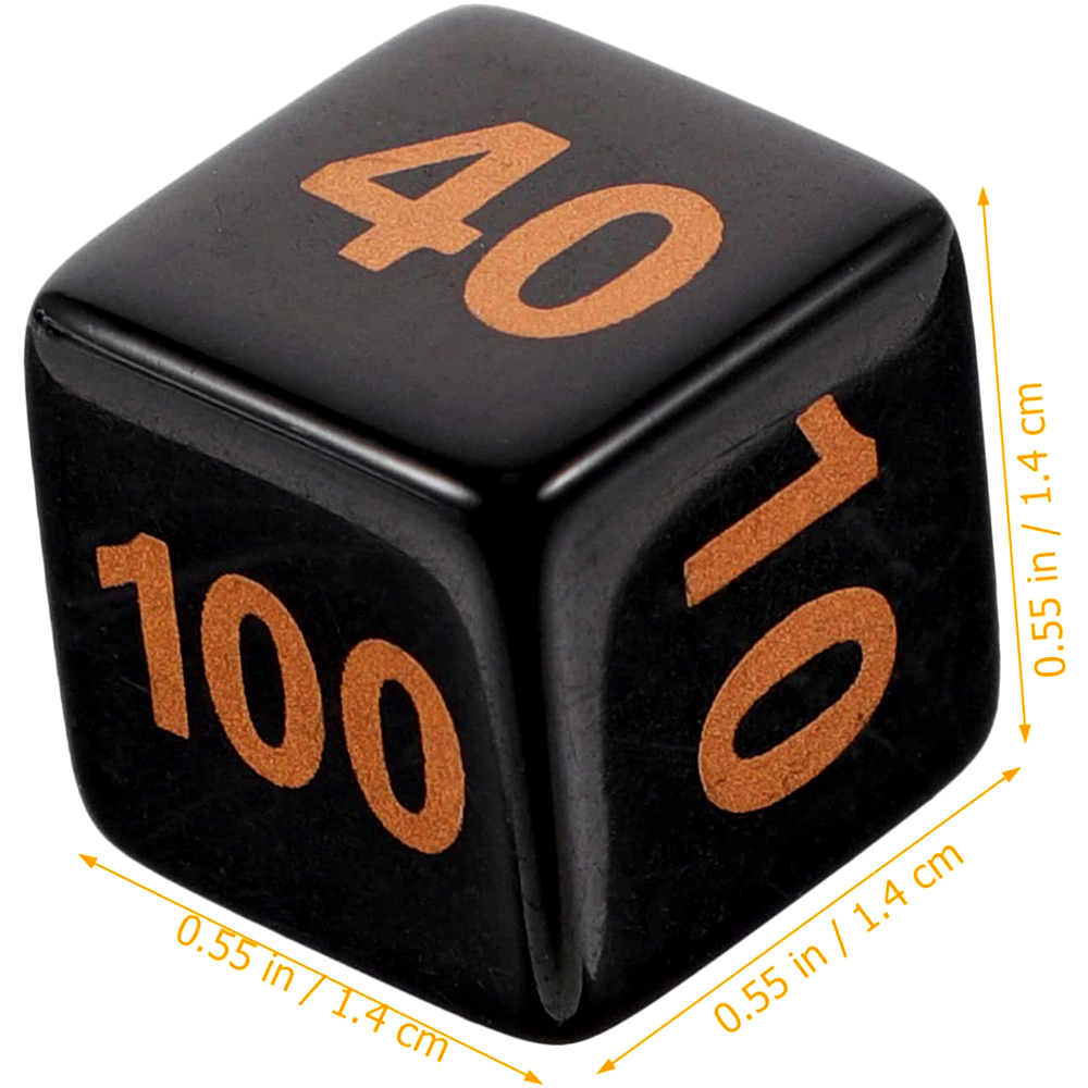 D6 Acrylic Dice 14mm Right Angle Number Black Solid Color Dice Game Board Game Custom Dice