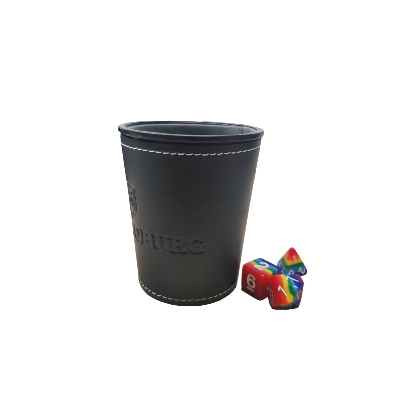Factory Supplier Dados de cuero de PU Dados de entretenimiento Shake Container For Most Dices Game Party